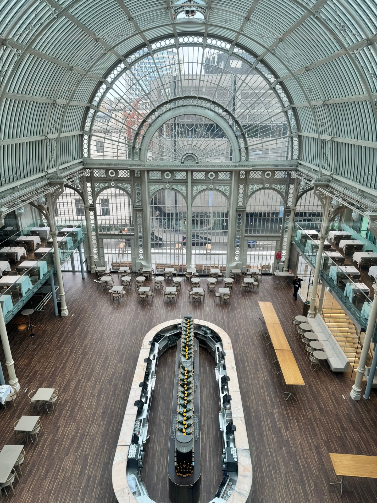 Royal Opera House Paul Hamlyn Hall interior with champagne bar