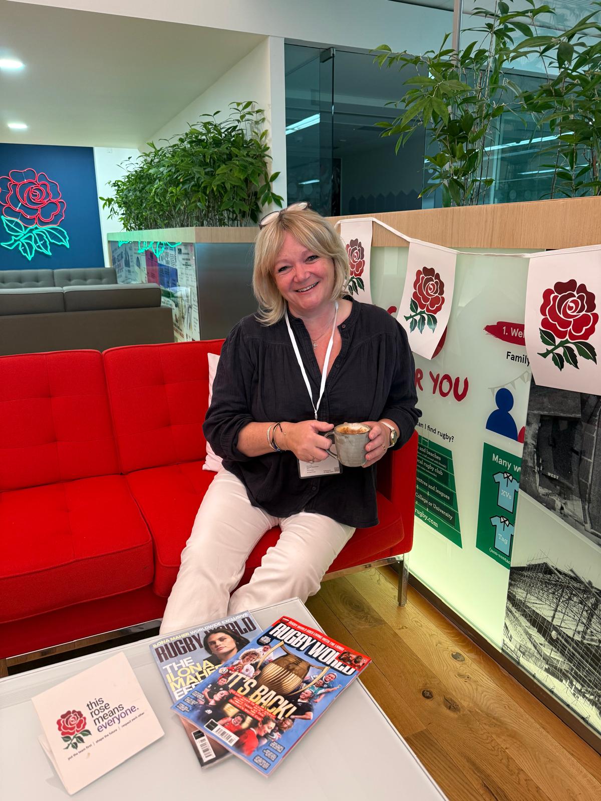 Charlie at an England Rugby event