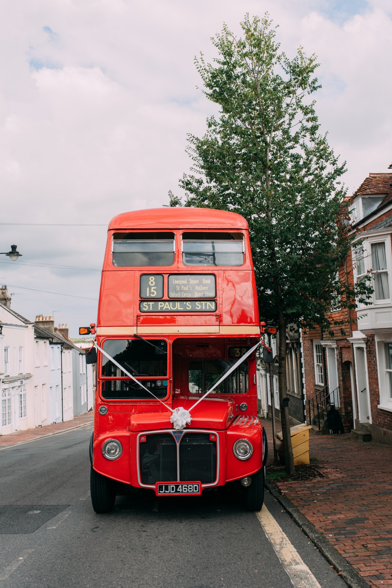 Vintage red Routemaster wedding bus